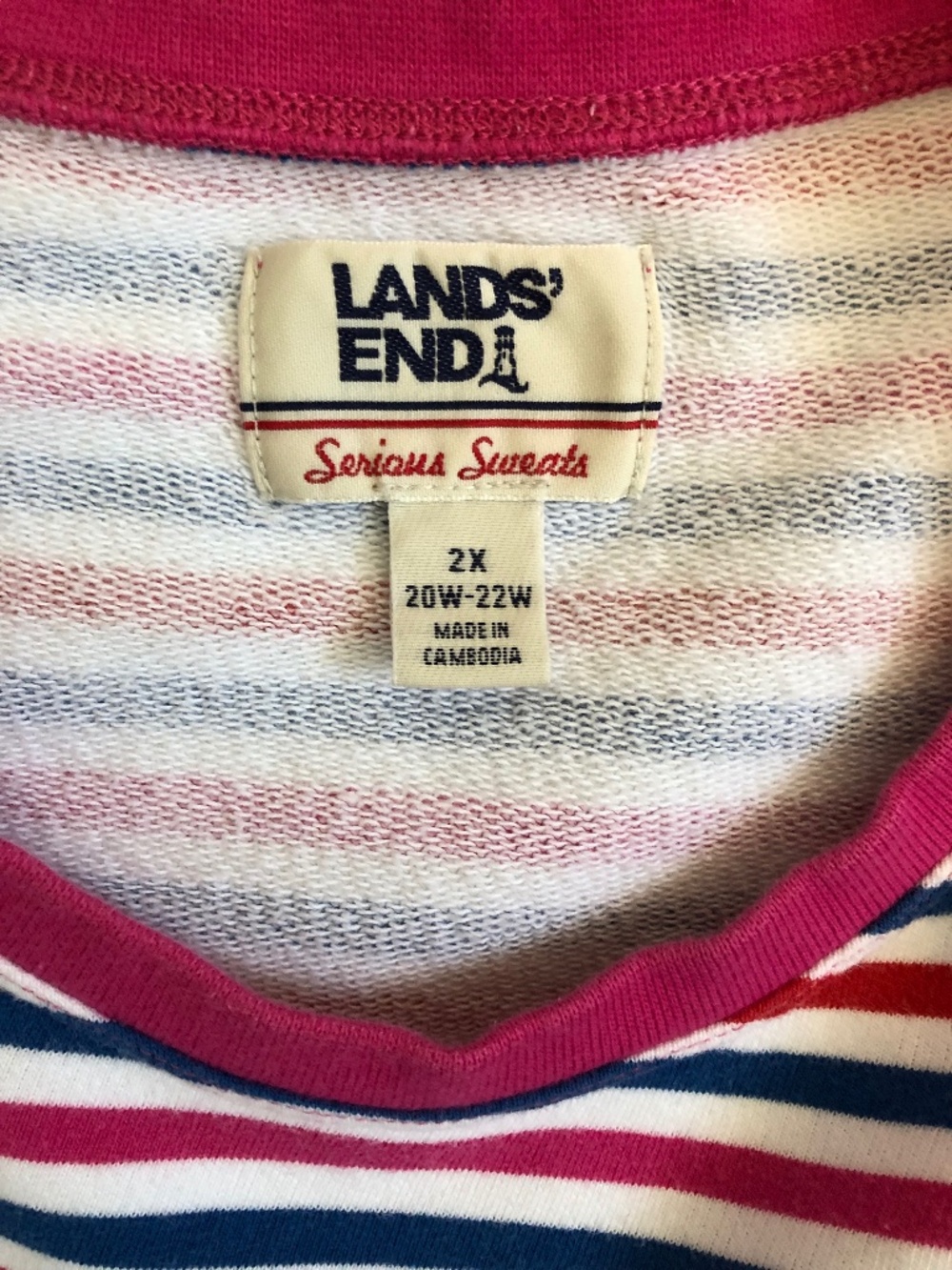 Lands END serious sweats 1963 sweatshirt anchor embroidered - Picture 3 of 3